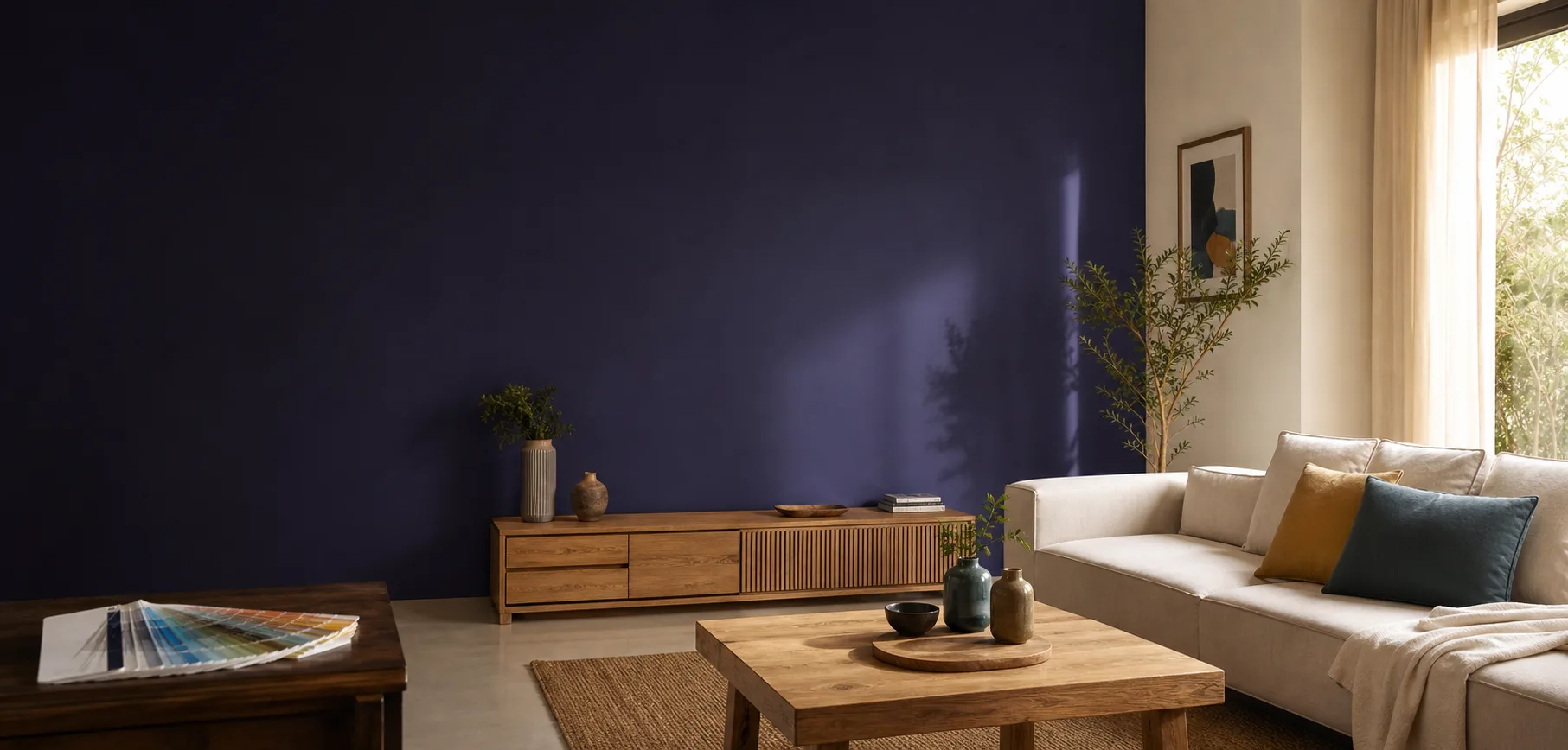 Refined painted living room